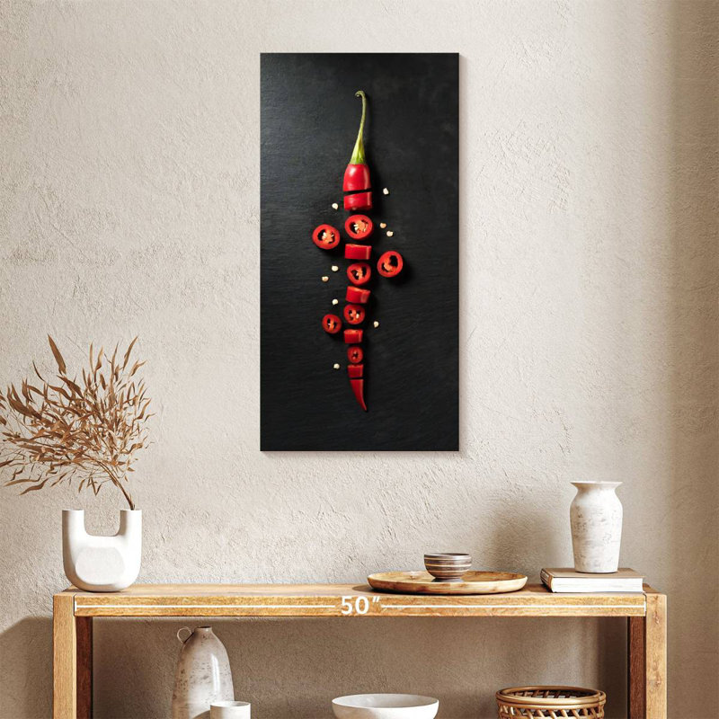 Sliced Red Chili Pepper, 36" H x 18" W