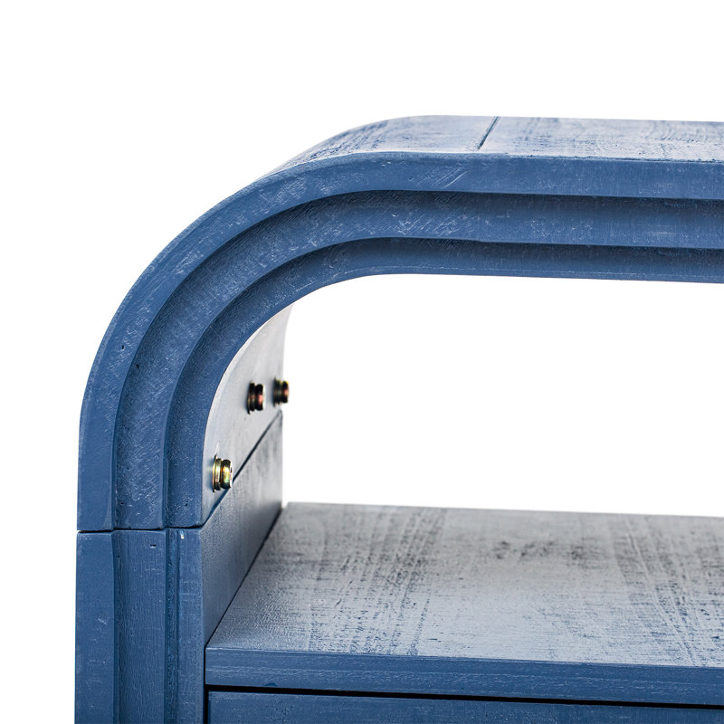 Sideboard With Treated Fir Veneer, Navy Blue