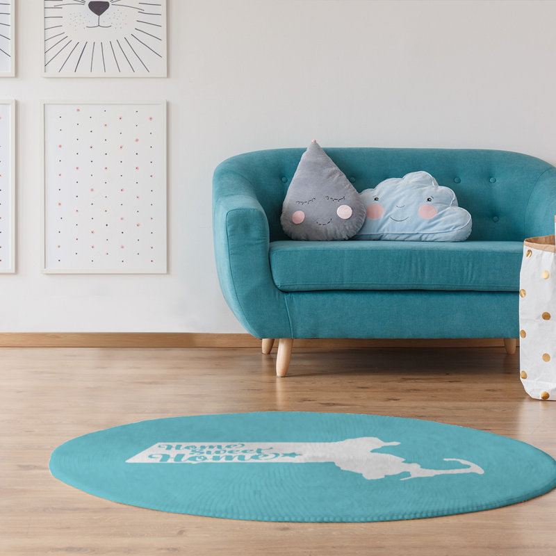 Chenille Indoor Rug, Round 5'