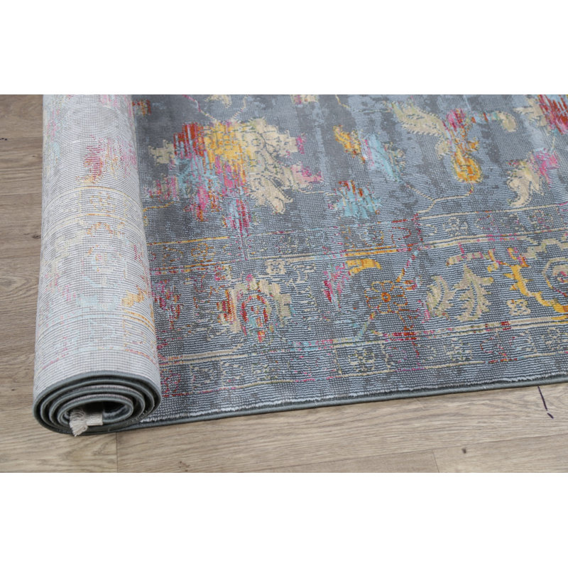 Tapis zone grise polypropylène Ruthven, Tapis de couloir 3 pi x 12 pi