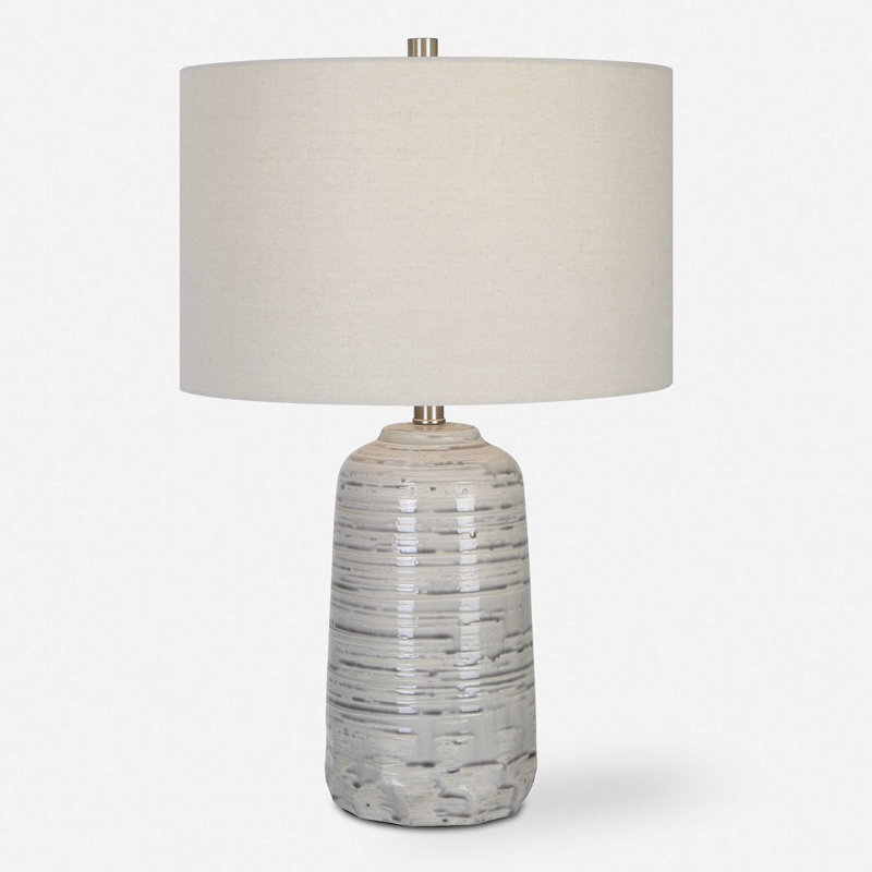 Lampe de table ivoire Orren Ellis Cyclone