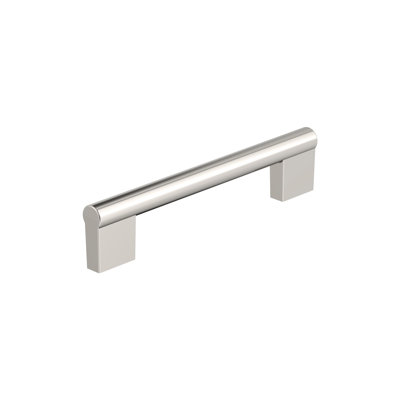 Versa 5-1/16 inch (128mm) Center-to-Center Polished Nickel Cabinet Pull - 10 Pack
