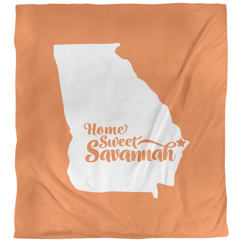 Housse de couette savannah georgia, Orange, Microfibre