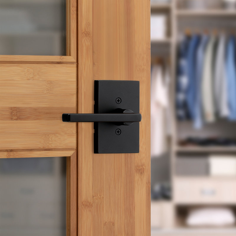 Halifax Dummy Lever with Rectangular Rose, Matte Black