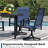 9-Piece Outdoor Dining Set For 8 – 60" Black Round Outdoor Table With Umbrella Hole & 8Patio Swivel Chairs, All-Weather Patio Furniture-1524223126