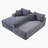105'' Modular Sectional Sofa, Cloud Sectional Couch with Deep Seat, Modern Modular L-Shape Sofa Couch with Ottoman,Upholstered Couches for Living Room Bedroom,No Assembly, (Grey)-892238165