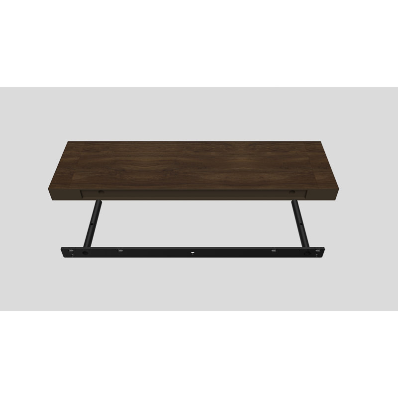 Floating Shelf 50mm Tan Walnut, 2"H x 35.6"W x 7.9"D