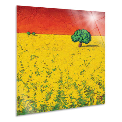 Red Sky with Tree 1 Piece Painting