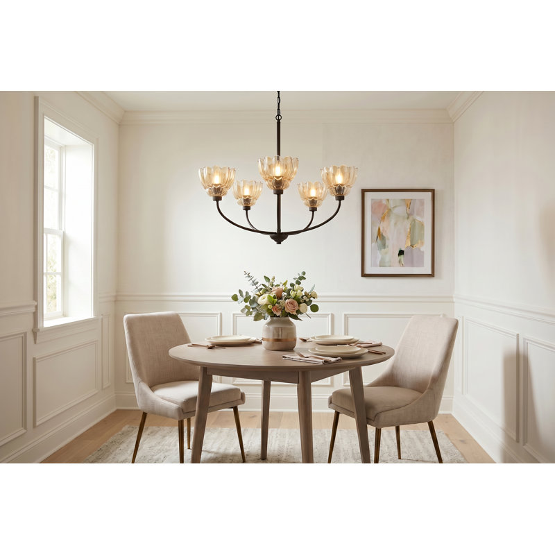 Whitecap 5-Light Mottled Cocoa Chandelier