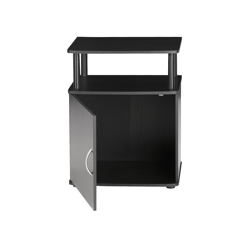 Ouest Side Table with Storage, Black