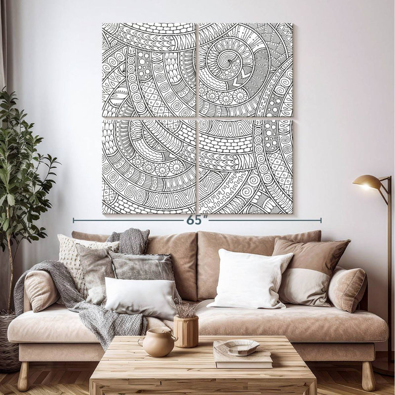 Kerner Zentangle Swirls, 50'' H x 50'' W