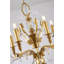 5-Light Gold Metal Leaf Chandelier With Clear Crystals