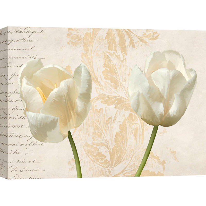 " Panel: Two Tulips" By Elena Dolci, 70cm H x 100cm W