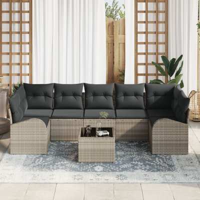 124cm Wide Patio Sofa with Cushions