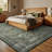 9'X12' Washable Floral Area Rug with Non-Slip Backing Green-122570919-118230707