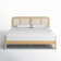 Blomquist Solid Wood Platform Bed with Rattan Inset Headboard