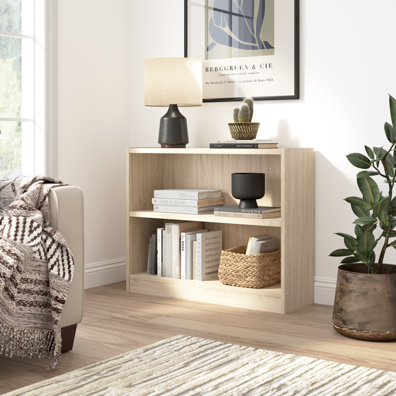 Petite bibliothèque à 2 tablettes Paulica, pour le rangement et la présentation dans le bureau personnel ou le salon