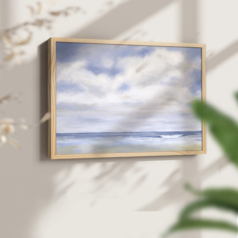 La vague - reproduction encadrée - réversible, H 8 po x l 10 po, Naturel
