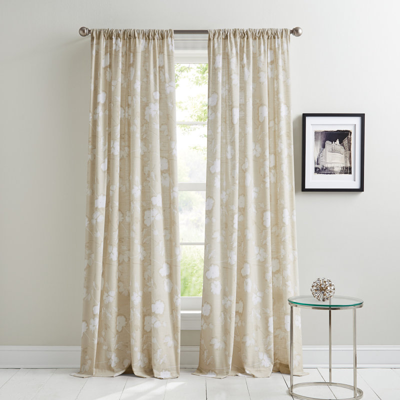 Paire de rideaux 50 x 63 DKNY Dandelion, Brun clair, L 50 po x L 63 po