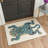 Tigris Animal Print Machine Washable Beige / Blue Indoor Area Rug with Non-Slip Backing-1848917640