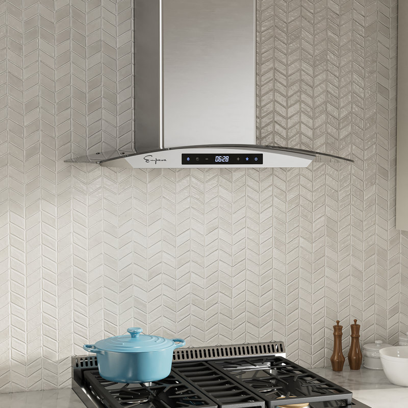 Hotte murale convertible 30 pouces 400 CFM en argent