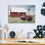 «Little Red Barn» par Lori Deiter, art mural en verre acrylique
