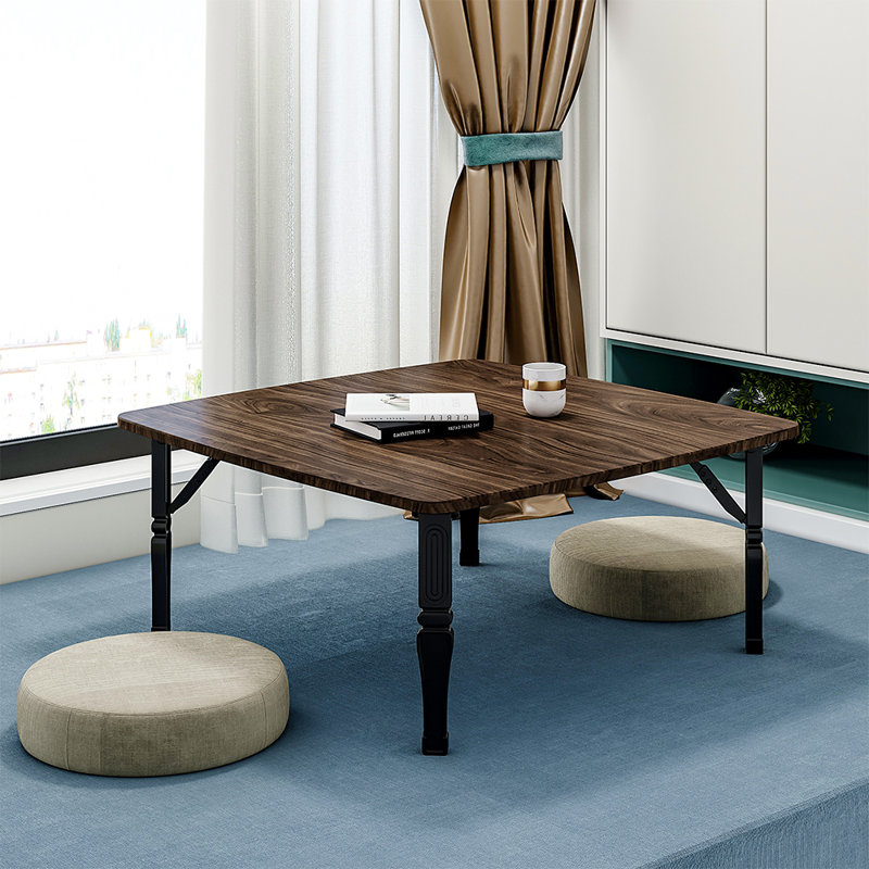 Biehle Coffee Table, Brown/Black, 35cm H x 80cm D x 80cm D
