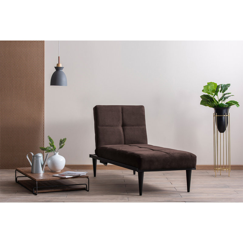 Lit de jour en acier 26,8 po x 74,8 po Ebonee, Brun