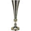 Jeweled Flluted Silver Vase - 16.5 Inches
