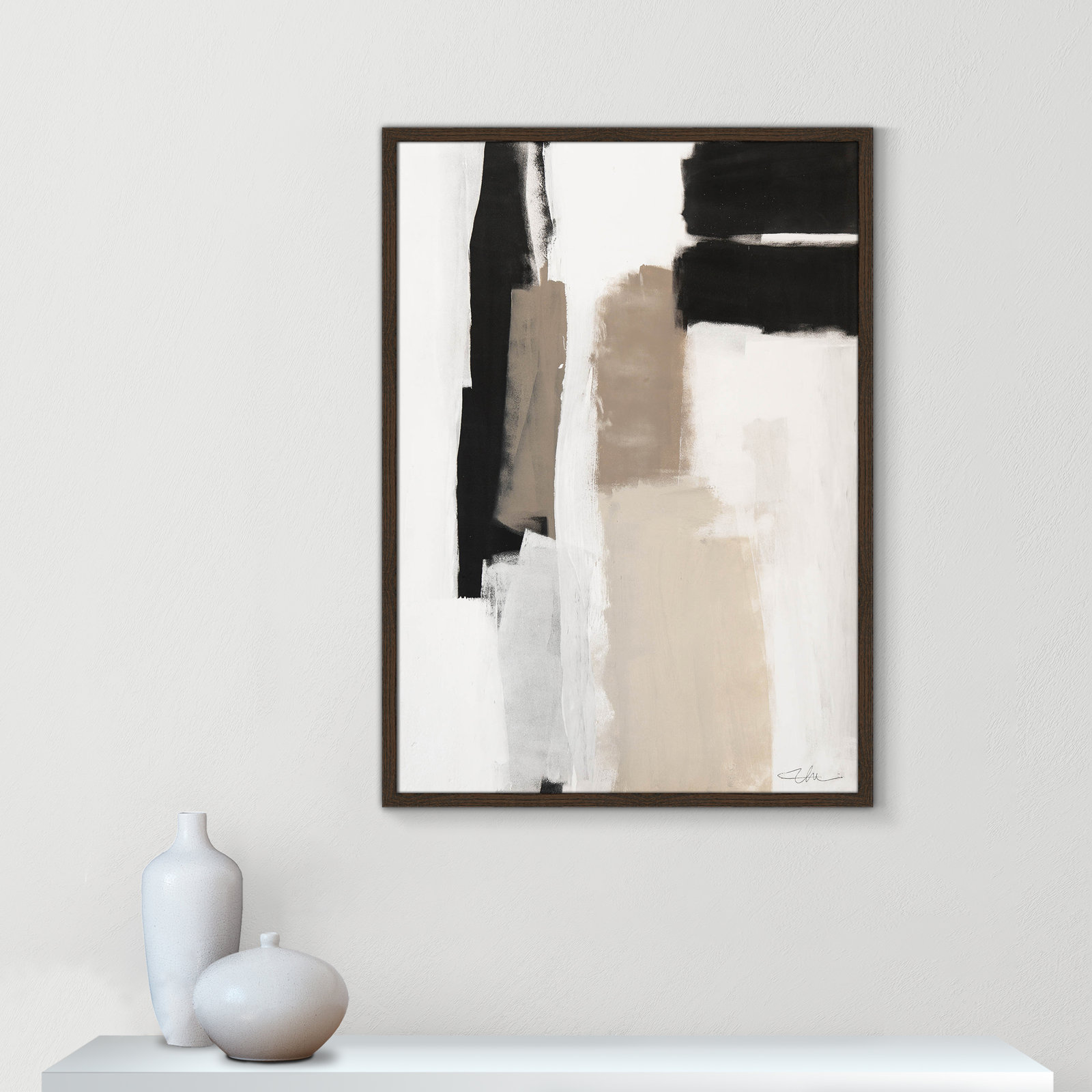 Earth Scapes II Print, 35.5" H x 25.5" W x 1.25" D, Walnut Slim Unmatted Picture Framed