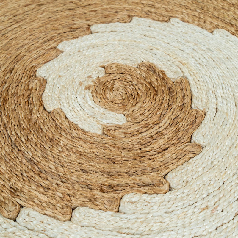 Tapis rond en jute