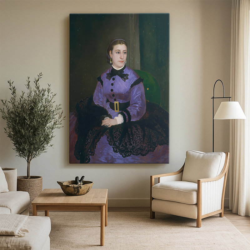 «Mademoiselle Sicot», toile tendue par Pierre-Auguste Renoir, 40 po x 60 po