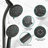 Drill-Free Stainless Steel Slide Bar Combo Rain Showerhead 7-Setting Hand, Dual Shower Head Spa System With Tup Spout (Rough-In Valve Included)-126529108