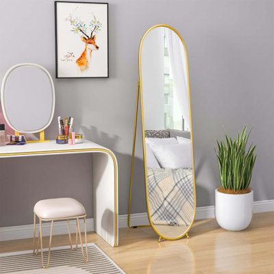 Demetrias Metal Oval Mirror