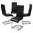 17.91 " H Faux Leather Upholstered Metal Side Chair and Parsons Chair-29885581