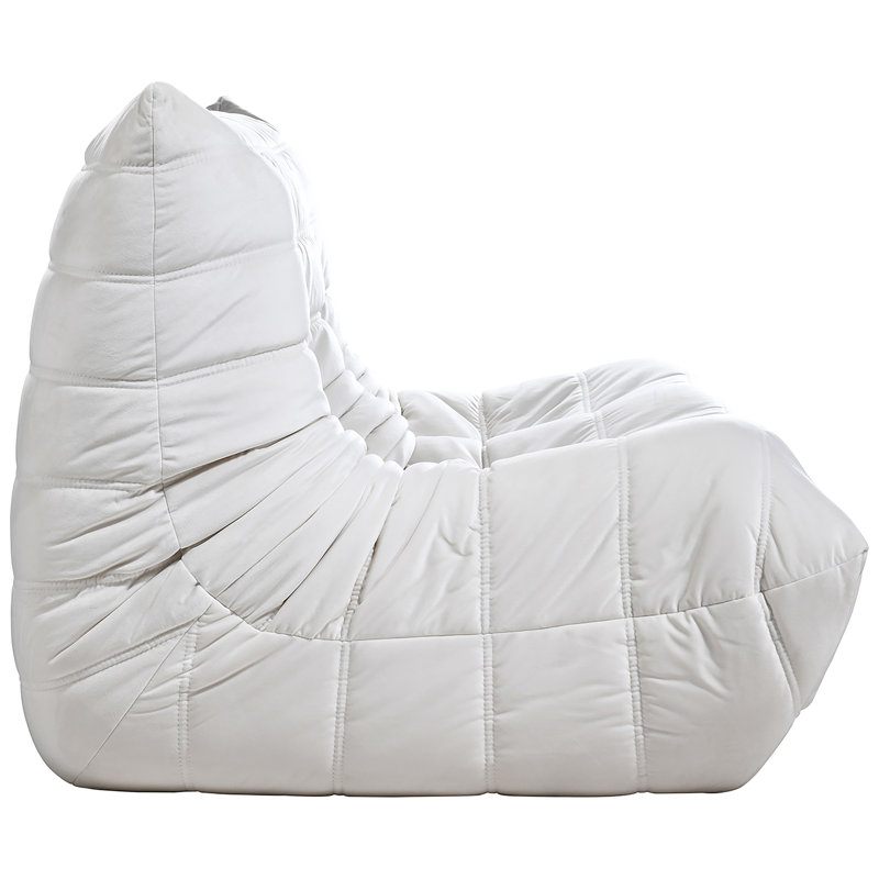 Causeuse rembourrée en velours 54,75 po Rachel, Velours crème