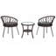 Ensemble de loisirs d'extérieur, 2 chaises simples en rotin avec table ronde en verre-1472957112-1472957113