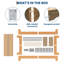 Base de lit plateforme en bois - sans sommier, lattes en bois, hauteur 10,24 po, facile à assembler-533541485-533541487