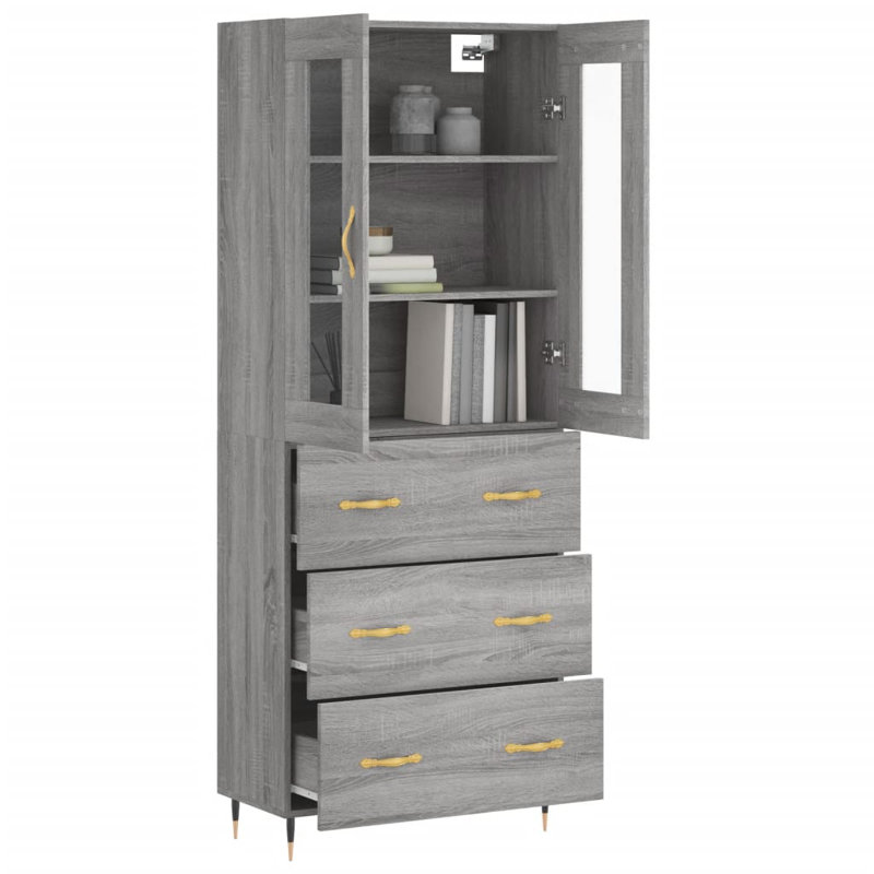 Auda 69.5cm Sideboard, Grey Sonoma