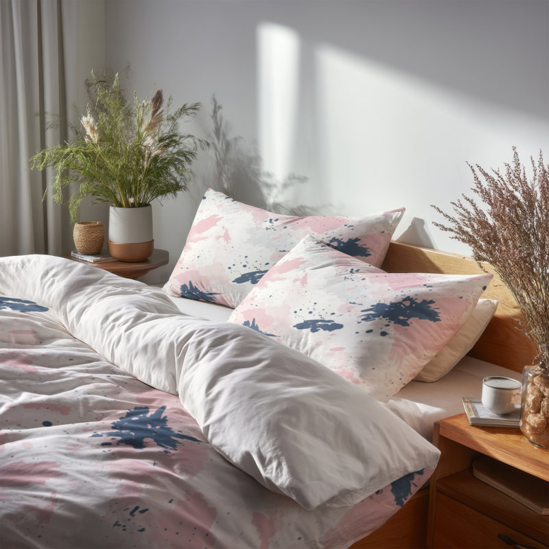 Ensemble d'édredon 6 pièces Teens Abstract - Ensemble de literie et coussin décoratif moderne