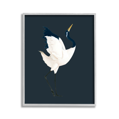 «Crane Bird Face to Right Single Frame» par Grace Popp sur toile