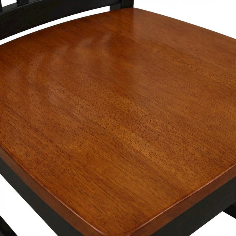 Ensemble de 4 chaises de salle à manger noires et cerise, structure en bois, sièges confortables, design élégant, convient à la cuisine et à la salle à manger