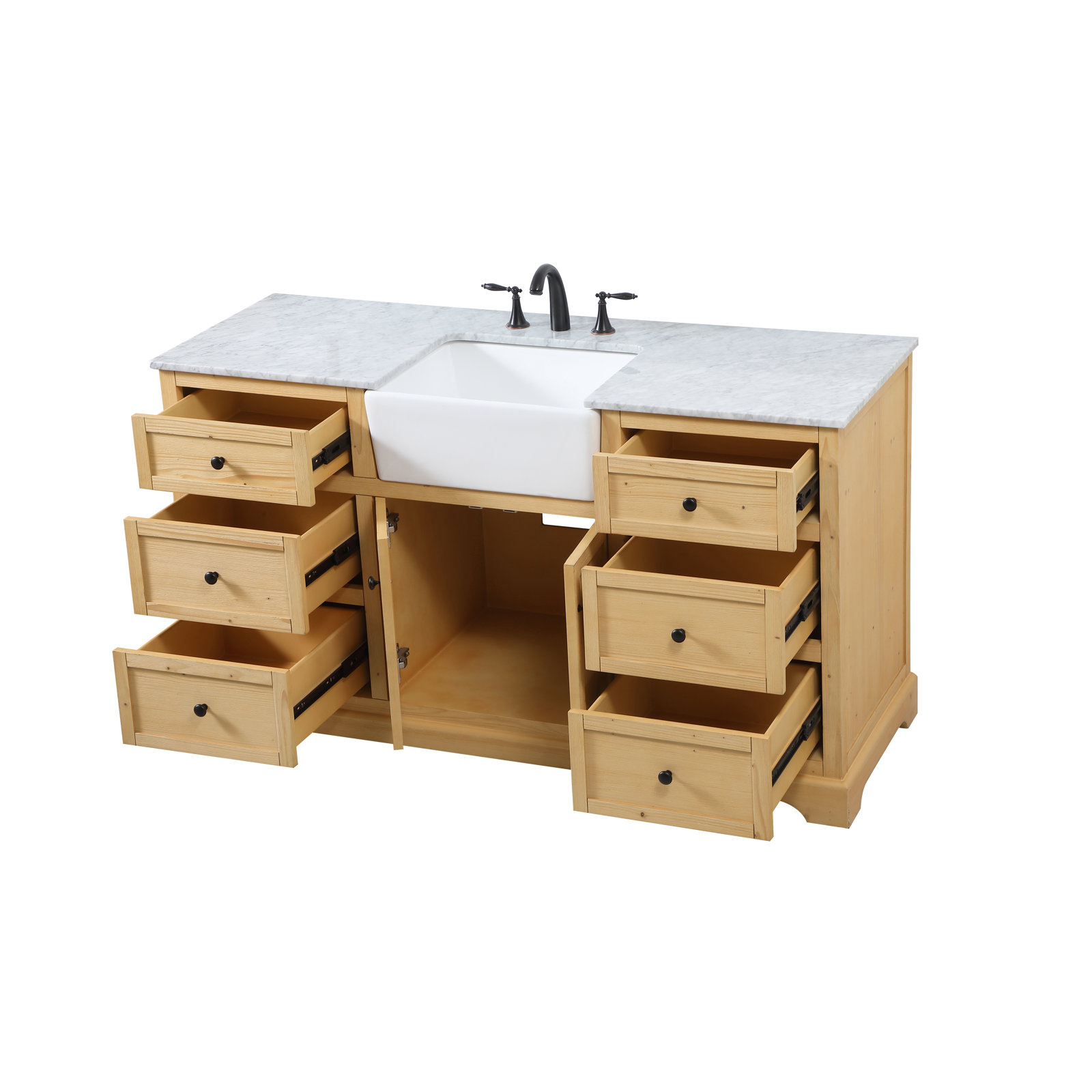 Pardue 60'' Single Bathroom Vanity, Light Brown