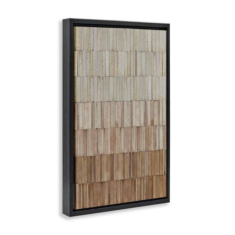 Cadre flottant en terre cuite, design par Flora Kouta, H 25 po x l 17 po, Noir