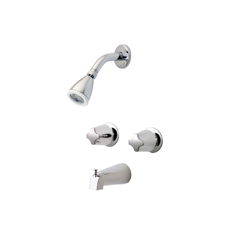 Handle Tub and Shower Dual Function Ceramic Disk Faucet with Trim