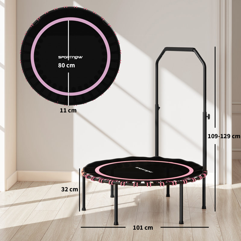 17 Stories 101cm Round Fitness Trampoline, Pink