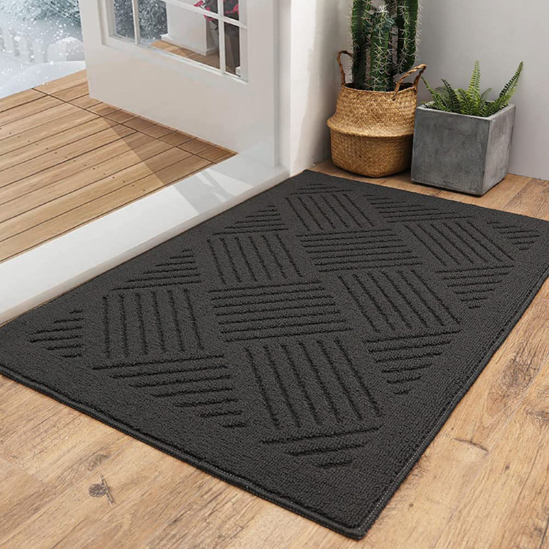 Tapis d'entrée antidérapant antidérapant Premium Premium, Gris foncé, L 32 po x L 48 po