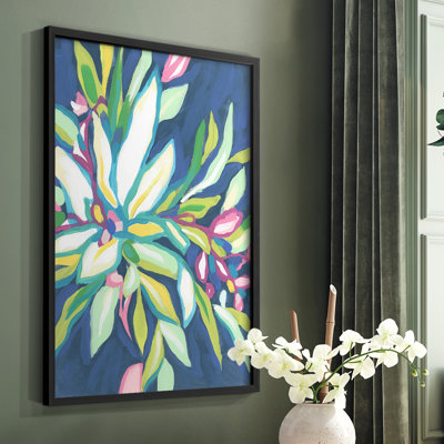 Blue Tropics I Framed Print - Solid Wood