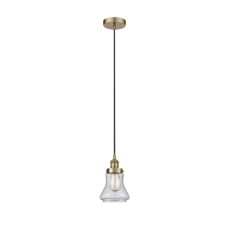 Cahuilla 1 - Light Single Pendant, Antique Brass, Seedy