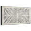 Motif géométrique moderne avec motif de lignes noires et blanches, très grand encadré (assemblage requis)-105076049